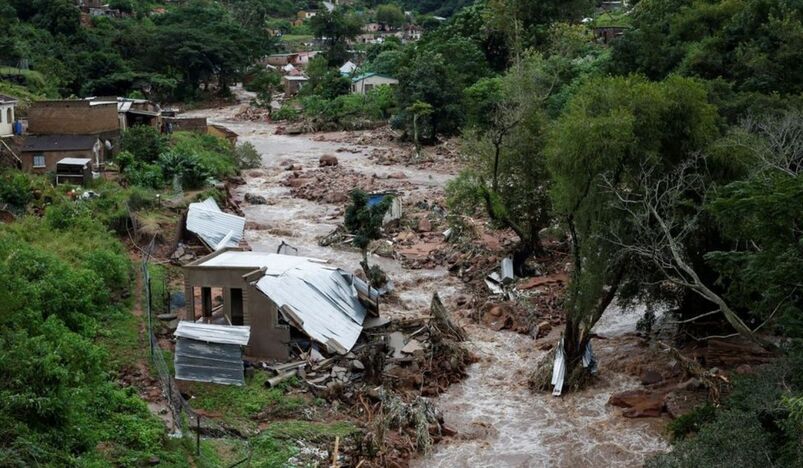 flood damaged homes in KwaNdengezi